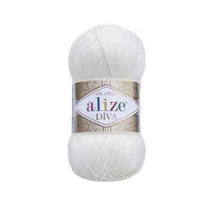 Alize Diva сахарно белый (1055)+